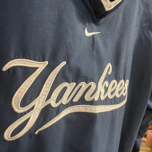 Vintage Nike New York Yankees Pullover Windbreaker V-Neck Jacket XL MLB - Picture 2 of 13